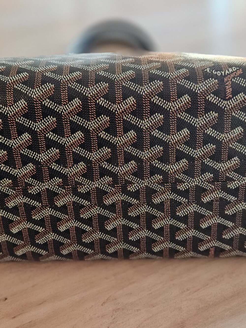 Authentic Black Goyard Bellechasse Structured Tote, Pristine Condition - Picture 6 of 16